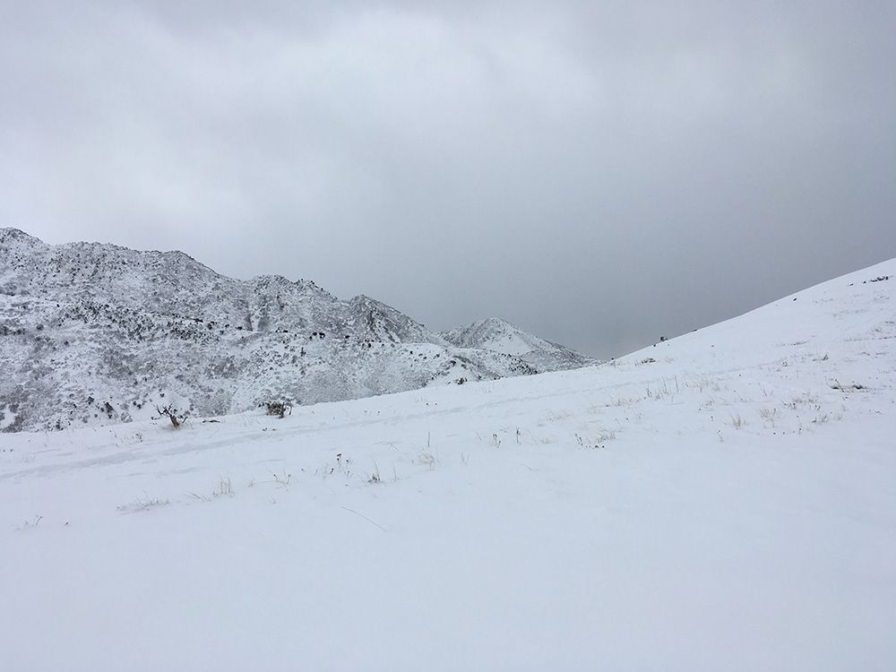 A snowy spring in the mountains