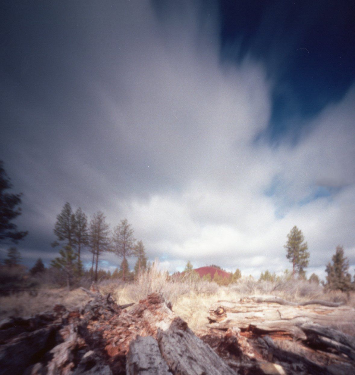 Horse Butte, taken with a pinhole camera