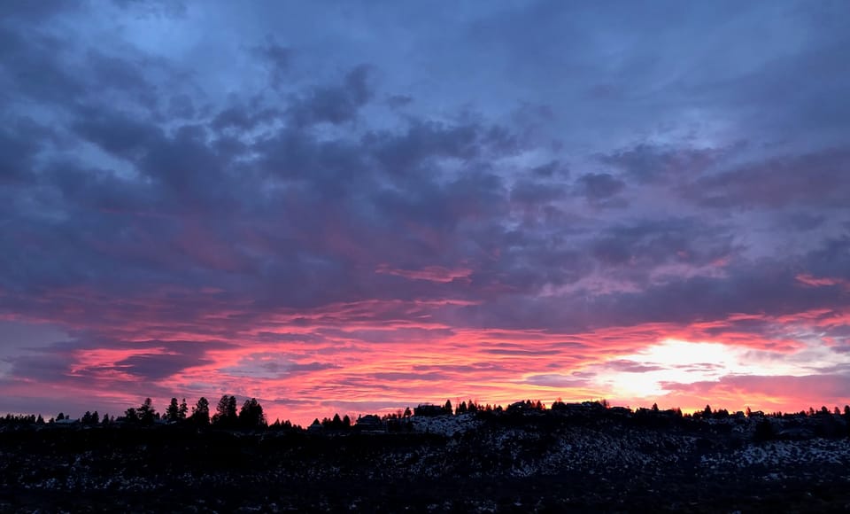 A sunrise over the high desert in Central Oregon