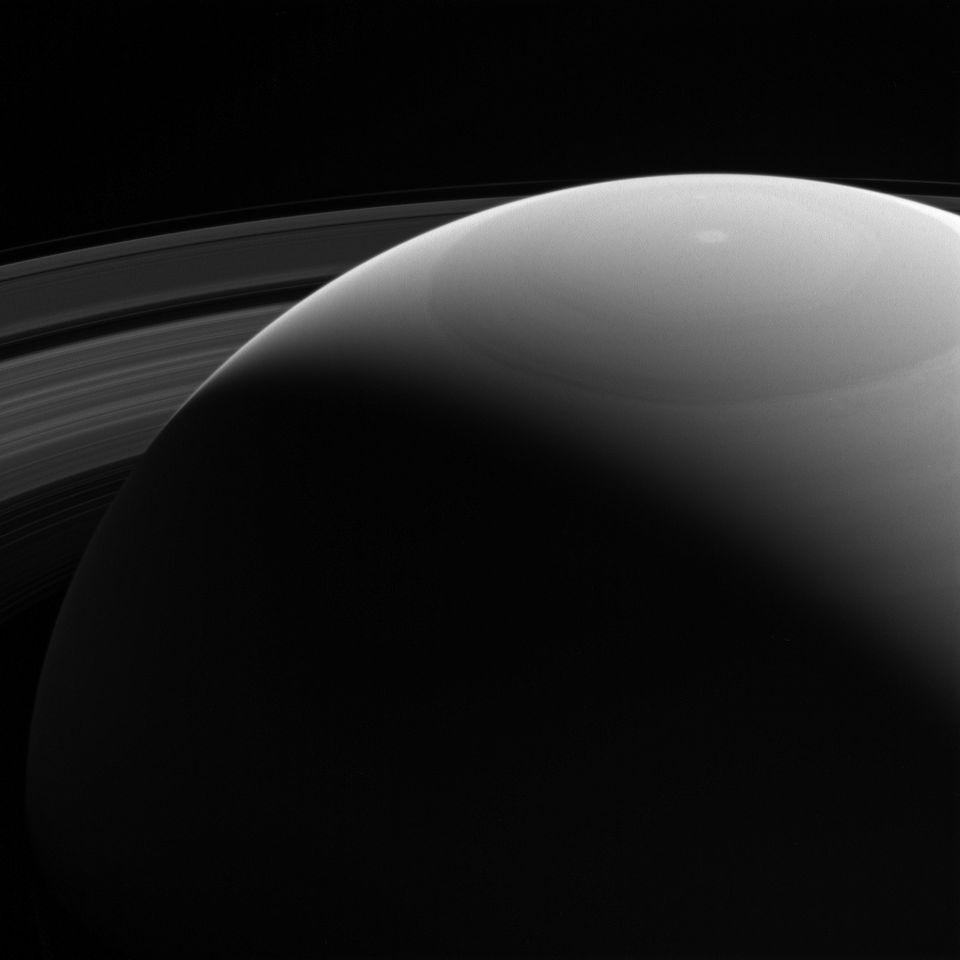 Saturn. Image from NASA and the Cassini-Huygens Mission website.