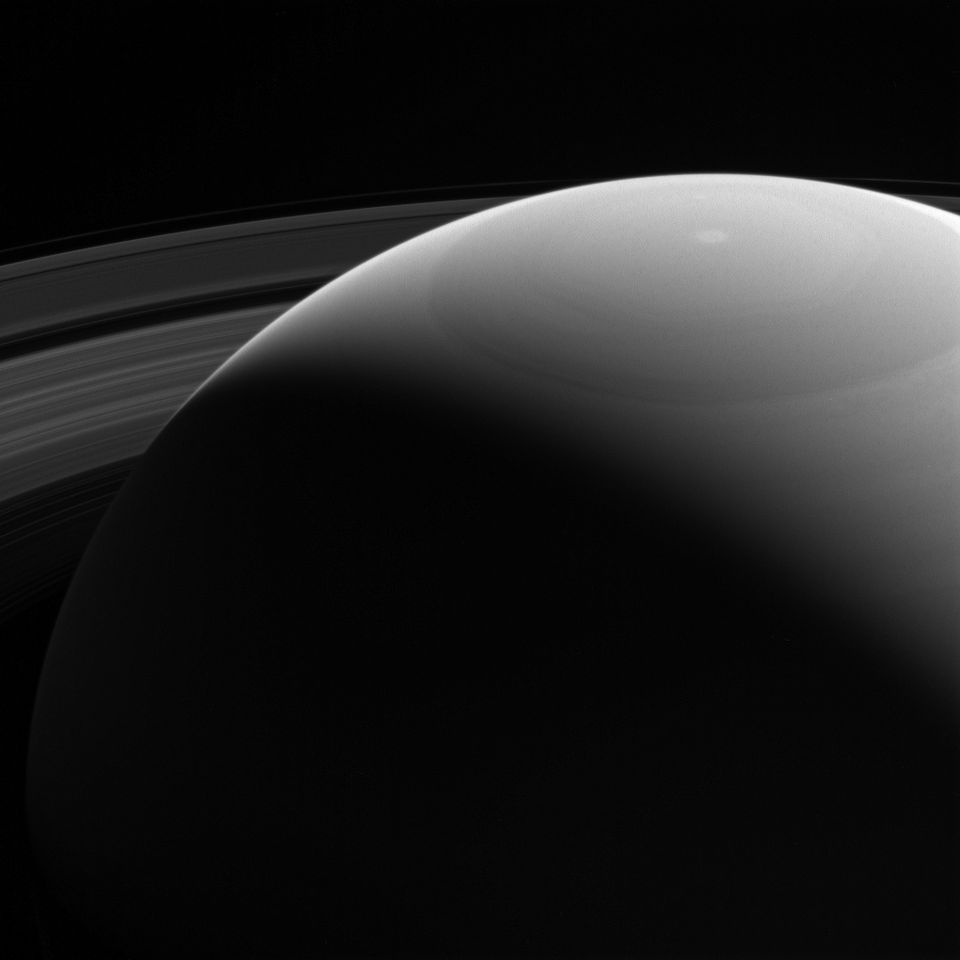 Saturn. Image from NASA and the Cassini-Huygens Mission website.