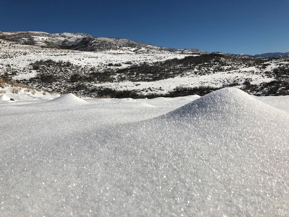 Mounds that looks like snow mountains.